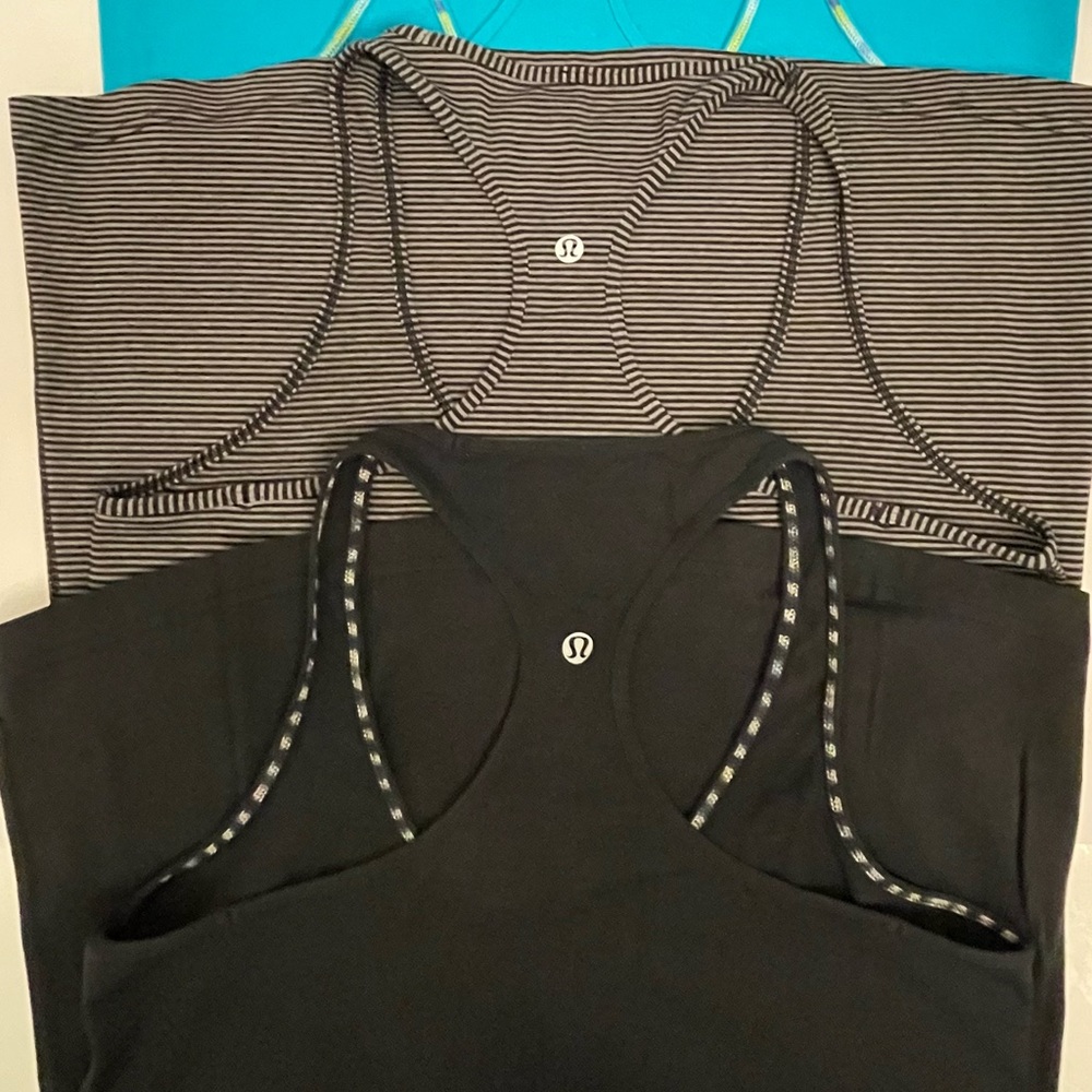 Lululemon Set of 3 Racerback Tank Tope Size 10